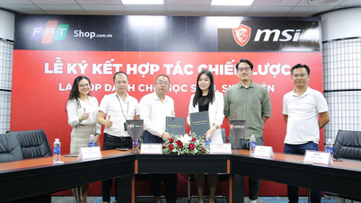 FPT Shop បញ្ជាក់ពីតំណែងលេខ 1 របស់ខ្លួនក្នុងការលក់កុំព្យូទ័រយួរដៃលេងហ្គេម នៅពេលចុះហត្ថលេខាលើកិច្ចព្រមព្រៀងសហប្រតិបត្តិការជាមួយ MSI