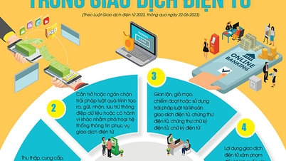 Infographic: 8 hành vi bị nghiêm cấm trong giao dịch điện tử