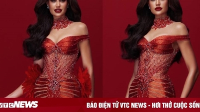 Miss Grand International's strong candidate shines in Le Ngoc Lam's dress