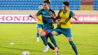 Goalkeeper Dinh Trieu first time starting