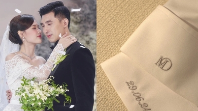 Midu's husband wears two wedding outfits with special details