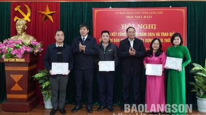 Hội Nhà báo tỉnh Lạng Sơn khen thưởng các tập thể, cá nhân có thành tích trong hoạt động của năm 2024
