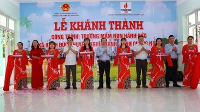 ពិធីសម្ពោធសាលាមត្តេយ្យ Hanh Duc ឧបត្ថម្ភដោយរោងចក្រចម្រាញ់ប្រេង Dung Quat (BSR)