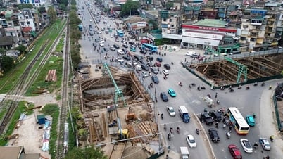 ផ្លូវក្រោមដី Kim Dong - Giai Phong ក្រោមផ្លូវរថភ្លើងក្នុងទីក្រុងហាណូយ បានបង្ហាញឱ្យឃើញបន្ទាប់ពីការសាងសង់អស់រយៈពេល 2 ឆ្នាំ។