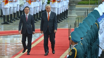 Chủ tịch nước chủ trì lễ đón Tổng thống Kazakhstan