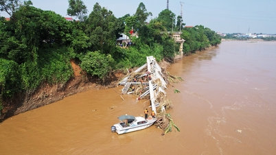 រូបភាពទី ១ ពីទីតាំងរបស់កម្លាំងស្វែងរកជនរងគ្រោះដោយសារការបាក់ស្ពាន Phong Chau