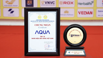 AQUA Việt Nam nhận giải thưởng "Nhãn hiệu nổi tiếng, nhãn hiệu cạnh tranh Việt Nam năm 2024"
