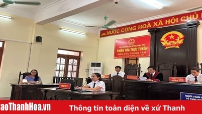 Huyện Triệu Sơn lần đầu tiên tổ chức xét xử theo hình thức trực tuyến 5 vụ án hình sự