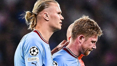 Haaland, De Bruyne thấp điểm nhất Man City