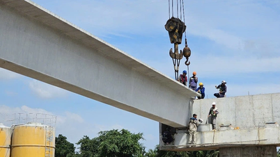 Attic 42 girder នៃស្ពាន Dai Ngai 2 តភ្ជាប់ Cu Lao Dung ជាមួយផ្លូវជាតិ Nam Song Hau