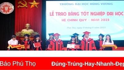 Trường Đại học Hùng Vương tổ chức lễ bế giảng và trao bằng tốt nghiệp đại học chính quy năm 2023