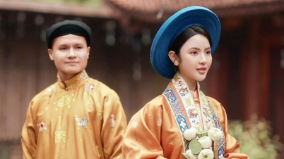 Quang Hải - Chu Thanh Huyền diện cổ phục chụp ảnh cưới