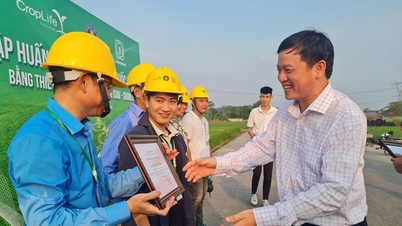30 cán bộ khảo nghiệm thuốc học lái máy bay nông nghiệp ngay trên cánh đồng giữa Thủ đô Hà Nội