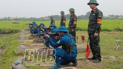 Vũ Thư: 30 trung đội dân quân cơ động xã, thị trấn tham gia hội thao