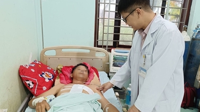 Đi cắt cỏ, người đàn ông bị lưỡi dao gãy găm sâu vào ngực nguy kịch