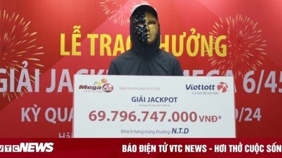 The worker did not believe he won the Vietlott jackpot of nearly 70 billion VND.