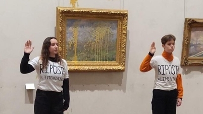 សកម្មជនបោះស៊ុបលើគំនូរ Monet