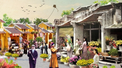 Reconstitution du marché aux fleurs de Hang Luoc à la rue des fleurs Home Hanoi Xuan 2025