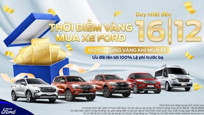 Khách hàng mua xe Ford được tặng vàng và ưu đãi 100% lệ phí trước bạ