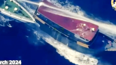 Philippines "accuses" Chinese ship of using water cannon to attack supply ship