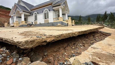 Sụt lún sát hồ thuỷ lợi ở Lâm Đồng