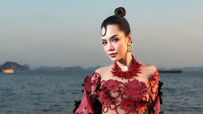 កញ្ញា Le Hoang Phuong ស្លៀក​រ៉ូប​ស៊ិចស៊ី​មើល​ក្រោម​ថ្ងៃ​លិច