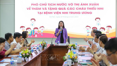 Phó chủ tịch nước Võ Thị Ánh Xuân thăm, tặng quà tại Bệnh viện Nhi Trung ương