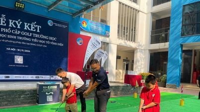 Trường tiểu học công lập đầu tiên ở Hà Nội dạy golf miễn phí