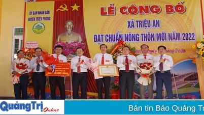 Xã Triệu An đón nhận danh hiệu xã đạt chuẩn nông thôn mới