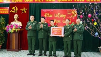 General Luong Cuong visited and wished a Happy New Year to officers and soldiers of Thanh Thuy International Border Gate Border Guard Station