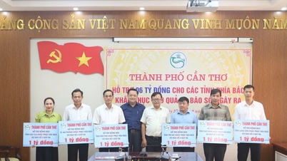 ទីក្រុង Can Tho ឧបត្ថម្ភថវិកាចំនួន 6 ពាន់លានដុង ដើម្បីជួយខេត្តភាគខាងជើងជំនះលើផលវិបាកដោយព្យុះ និងទឹកជំនន់