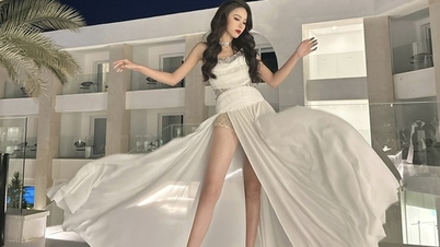 សោយរាជ្យ បាវង៉ុក ប្រគល់ខ្សែក្រវាត់ដល់តំណាងវៀតណាមក្នុងកម្មវិធី Miss Intercontinental 2023