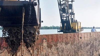 Mỏ cát phục vụ cao tốc ở Đồng Tháp đồng loạt khai thác lại sau Tết