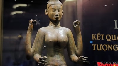 រូបសំណាកសំរិទ្ធរបស់ព្រះ Durga ដែលជាវត្ថុបុរាណដ៏កម្រ និងកម្រនៃវប្បធម៌ចំប៉ាត្រូវបានធ្វើមាតុភូមិនិវត្តន៍