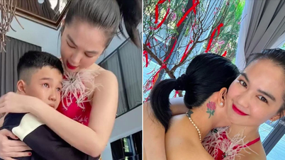 Nephew cried when he met Ngoc Trinh again on the day of the Year of the Dragon