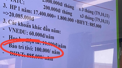 أولياء الأمور مستاؤون بسبب فرض رسوم قدرها 100 ألف دونج على الطالب مقابل "صيانة التلفاز"