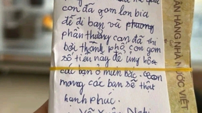 Xúc động lá thư kèm tiền ủng hộ của 1 học sinh Đà Nẵng gửi miền Bắc