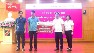 Cán bộ, người lao động Agribank ủng hộ 1 ngày lương khắc phục hậu quả bão số 3