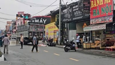 Phanh gấp xe máy, người đàn ông ngã vào xe tải bị cán tử vong