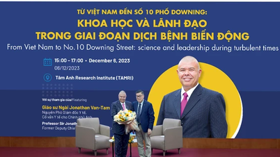 Professor, British Knight of Vietnamese origin talks with 300 Vietnamese scientists