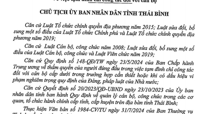 Tạm đình chỉ công tác Giám đốc Sở Giáo dục và Đào tạo Thái Bình