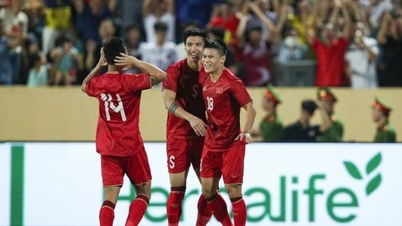 Vietnam team plays friendly match with Palestine team