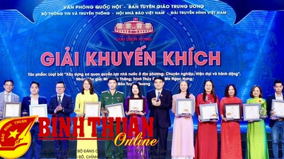អ្នកយកព័ត៌មាន Binh Thuan ឈ្នះពានរង្វាន់ Dien Hong