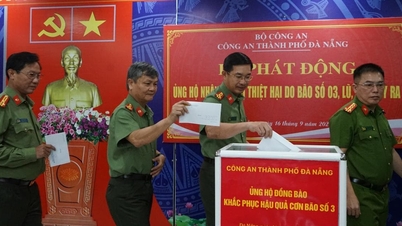 Công an TP Đà Nẵng ủng hộ hơn 1,8 tỷ đồng các tỉnh phía Bắc bị thiệt hại do thiên tai