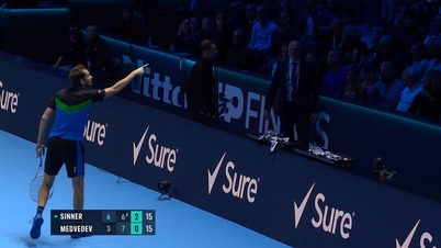 Medvedev challenges the audience to go down to the field