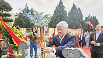 Chủ tịch Đỗ Văn Chiến dâng hương tại tượng đài Bác Hồ ở Cô Tô