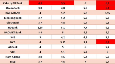 Tám ngân hàng trên mốc 6%