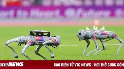 Độc đáo chó robot Trung Quốc xuất hiện giữa sân đấu ASIAD 19