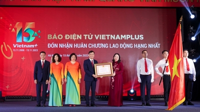 កាសែតអេឡិចត្រូនិក VietnamPlus ប្រារព្ធខួបលើកទី 15 និងទទួលបានមេដាយការងារថ្នាក់ដំបូង