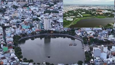 ស្ថានភាពផ្ទុយគ្នានៃបឹងគ្រប់គ្រងទឹកជំនន់ចំនួនពីរនៅកណ្តាលទីក្រុង Can Tho